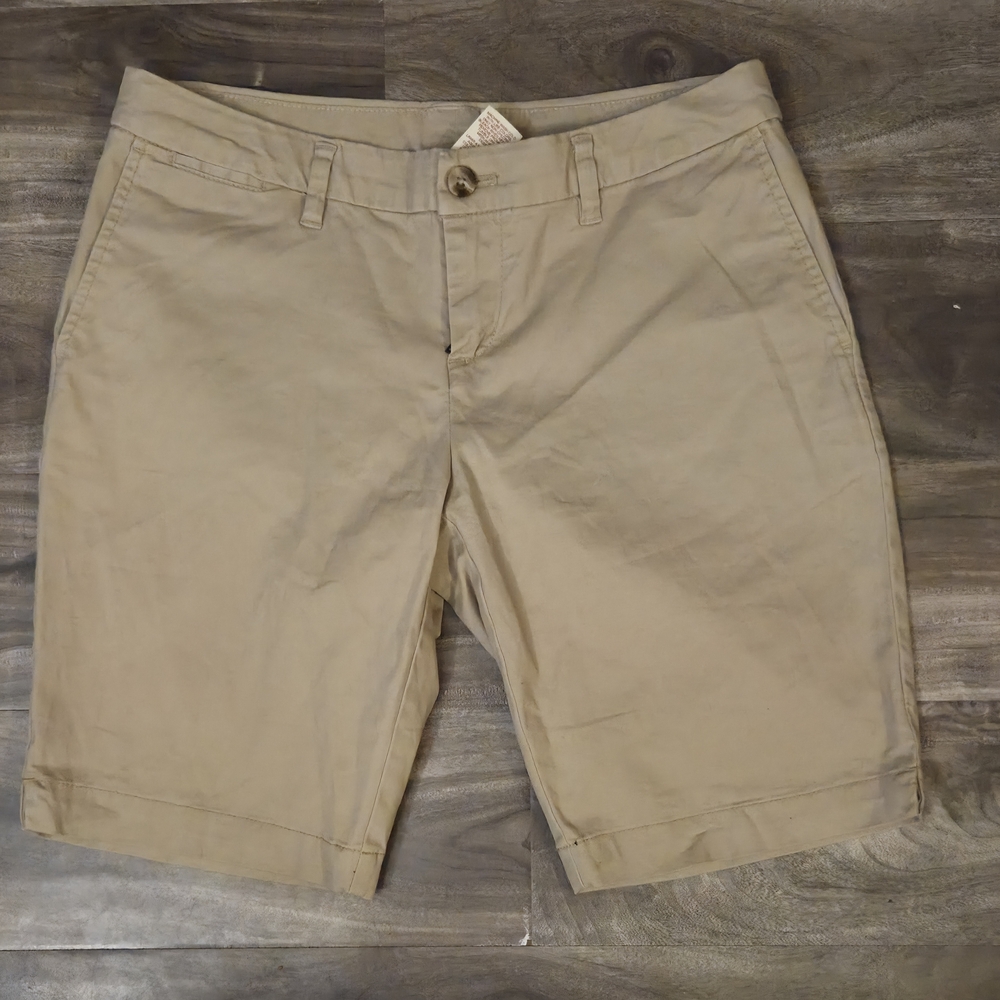 Faded Glory Womens Khaki Flat Front Shorts